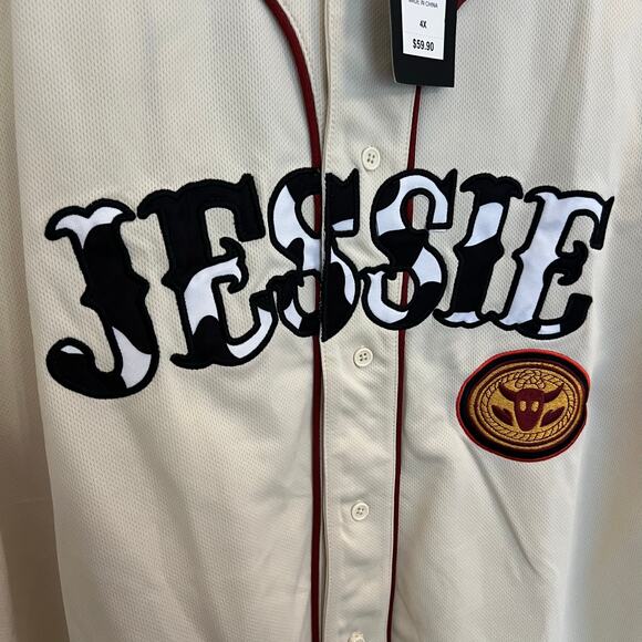 Pixar x BoxLunch Toy Story Jessie Baseball Jersey Cream Red Trim 4X - Picture 6 of 12
